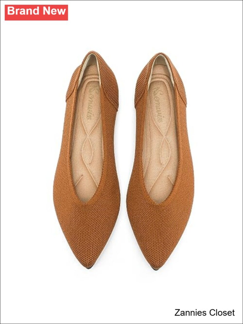 ✨Semwiss Women's Pointed Toe Ballet Flats Memory Foam Comfort Work Shoes